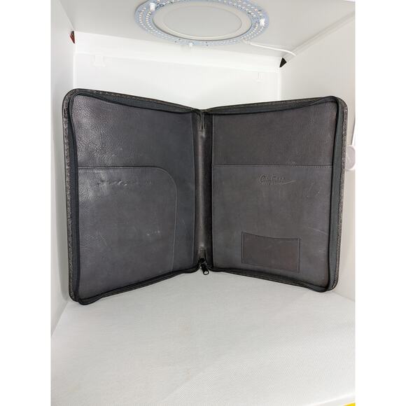 Carlos Falchi Alligator/Crocodile Leather Notebook Zip Paper Cover Organizer - Picture 4 of 7